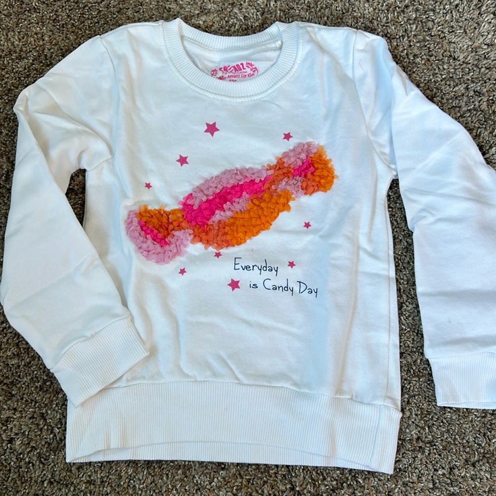 New FRENDZ Girls 5-6 Everyday is Candy Day Pullover Sweatshirt